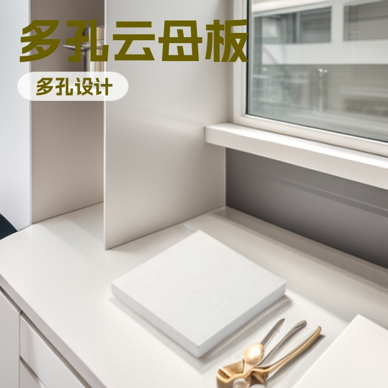 云母板绝缘板多孔片耐高温金色白色云母板批发大型加热电木推牌