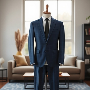 2025 New Plaid Jacket Single-Breasted Slim Suit Autumn and Winter Casual Korean Style Suit Suit Ready for Customization