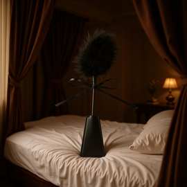 SM情趣调情羽毛皮拍成人用品挑逗调情手拍打屁股皮革另类玩具批发