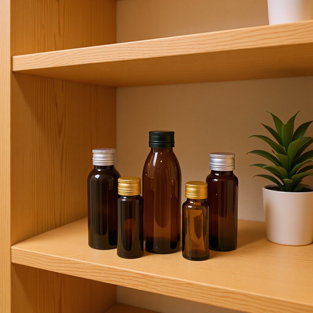 批发棕色压盖口服液玻璃瓶糖浆茶色分装小玻璃空瓶试剂瓶带旋转盖