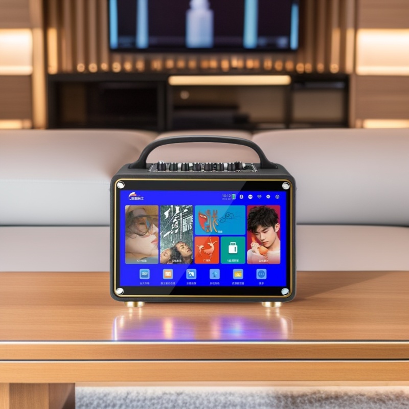 Kala Dishi Kl118 Karaoke All-In-One Machine with Touch Screen for Home and Outdoor Portable Mobile Karaoke
