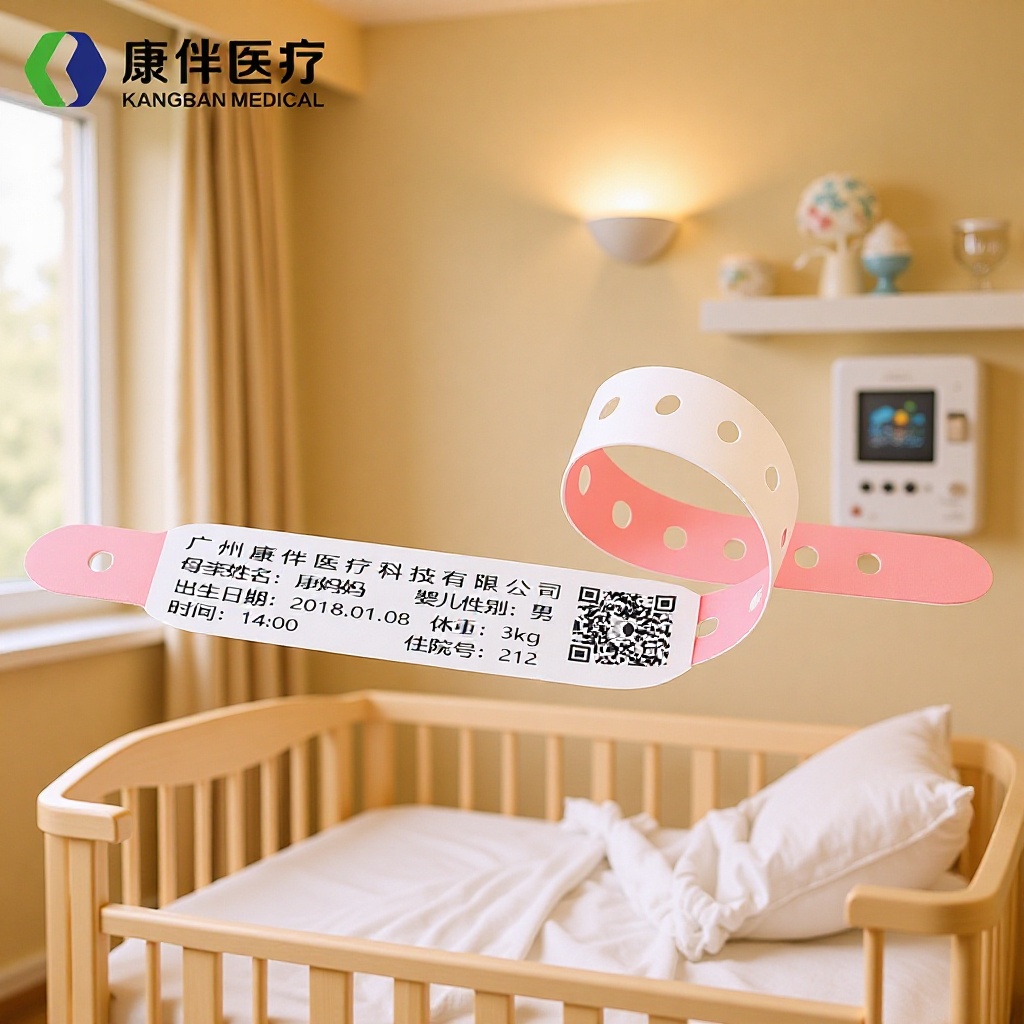 身份识别患者热转印病人手环婴儿硅胶手腕带不干胶条形码耐高温