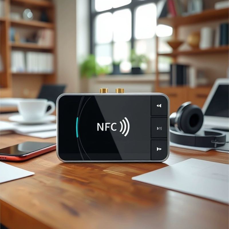 Адаптер-передатчик NFC Bluetooth для наушников, аудиоколонок, телевизоров и усилителей, Bluetooth 5.0