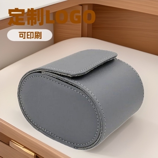 High-End Genuine Leather Luxury Cross Pattern Watch Case, Single Pack, Customizable Portable Accessible Luxury Watch Bracelet Bracelet Gift Box