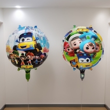 海底纵队卡通铝膜氦气球赛尔号百变校巴儿童生日派对装饰布置套装