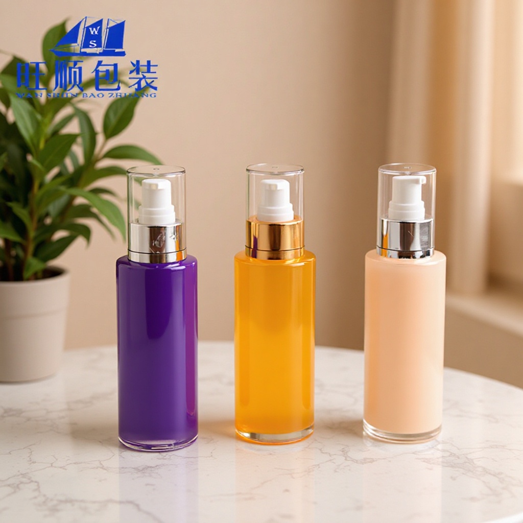 现货 透明直圆瓶100ml按压乳液爽肤水喷雾瓶化妆品分装精油玻璃瓶