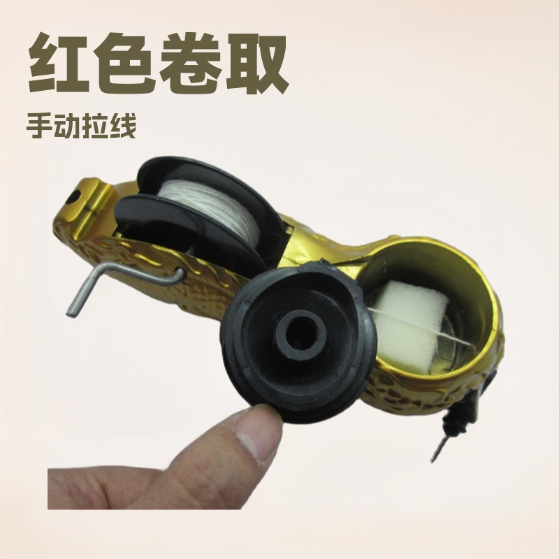 土豪金色卷取式手动墨斗拉线打线基准线定位工具