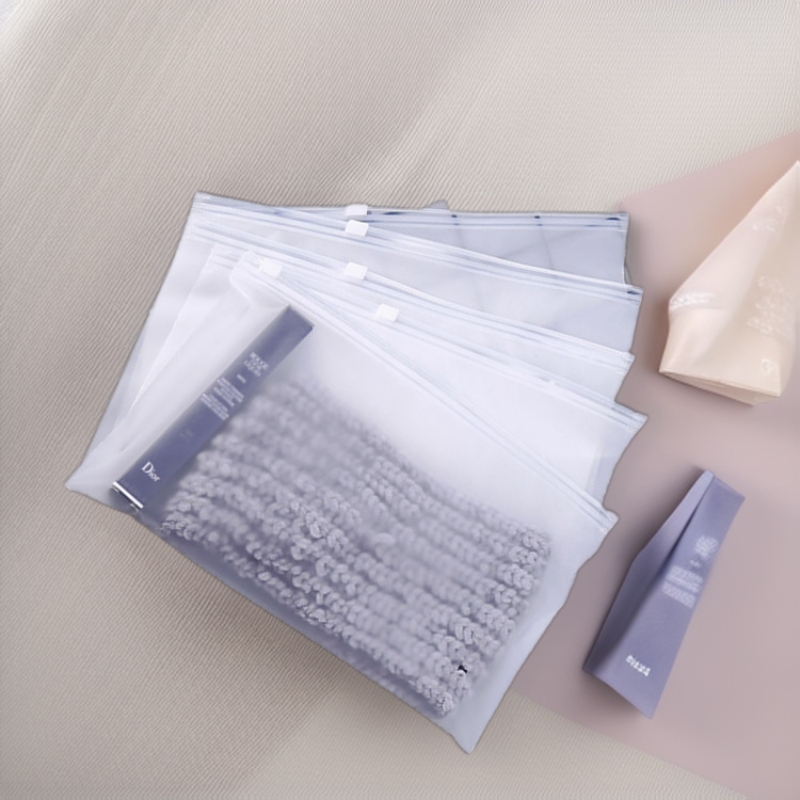 现货袜子包装袋磨砂拉链袋批发收纳袋自封袋拉锁袋密封