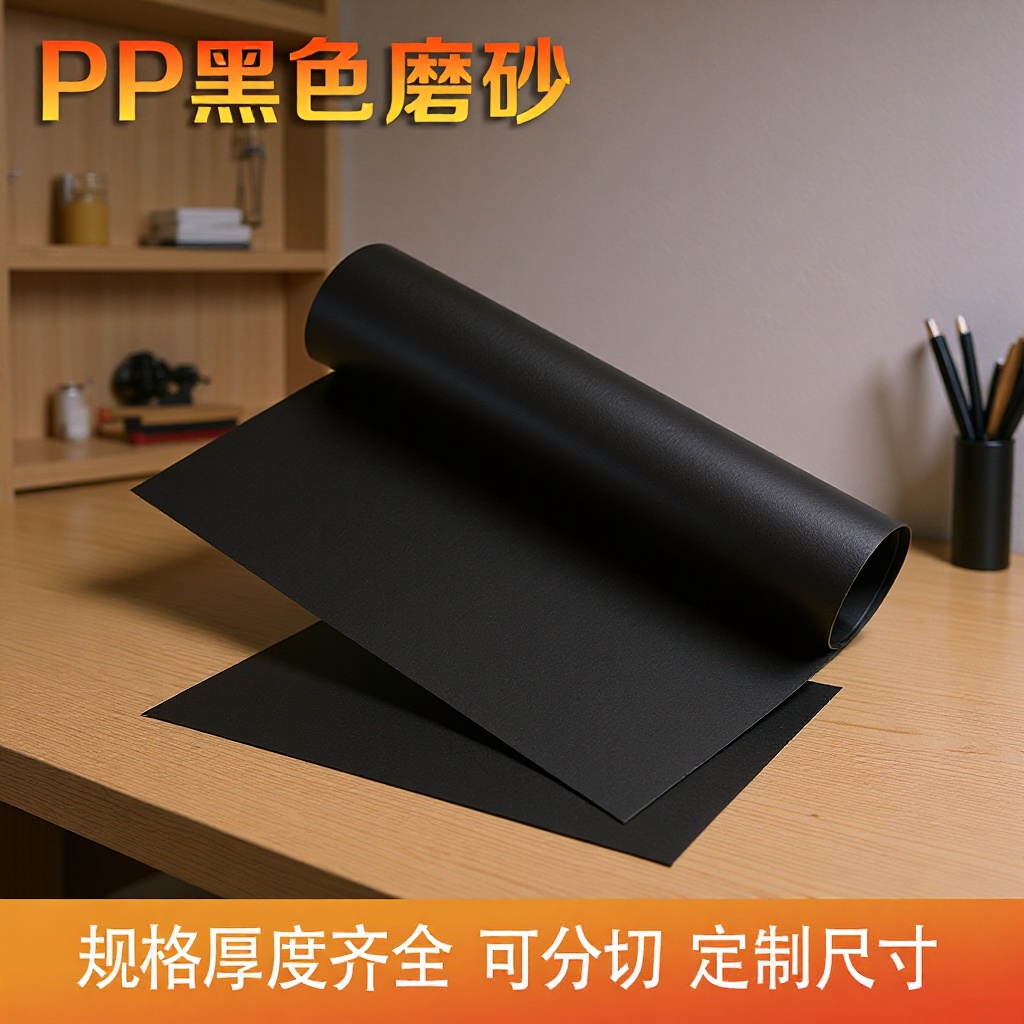 Grosir PP Hitam Matte Lembaran Plastik Keras Lembaran Gasket Seluruh Lembaran Partisi Pengolahan Pemotong