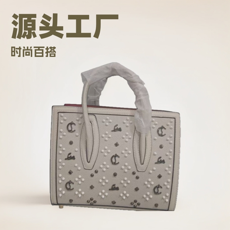源头工厂跨境爆款复古潮流高级感时尚百搭柳钉斜挎包手提女包|undefined