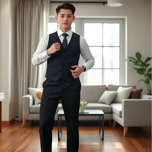 2025 Spring New Men's Casual Suit Vest Business Casual Work Men's Vest Suit Dropshipping