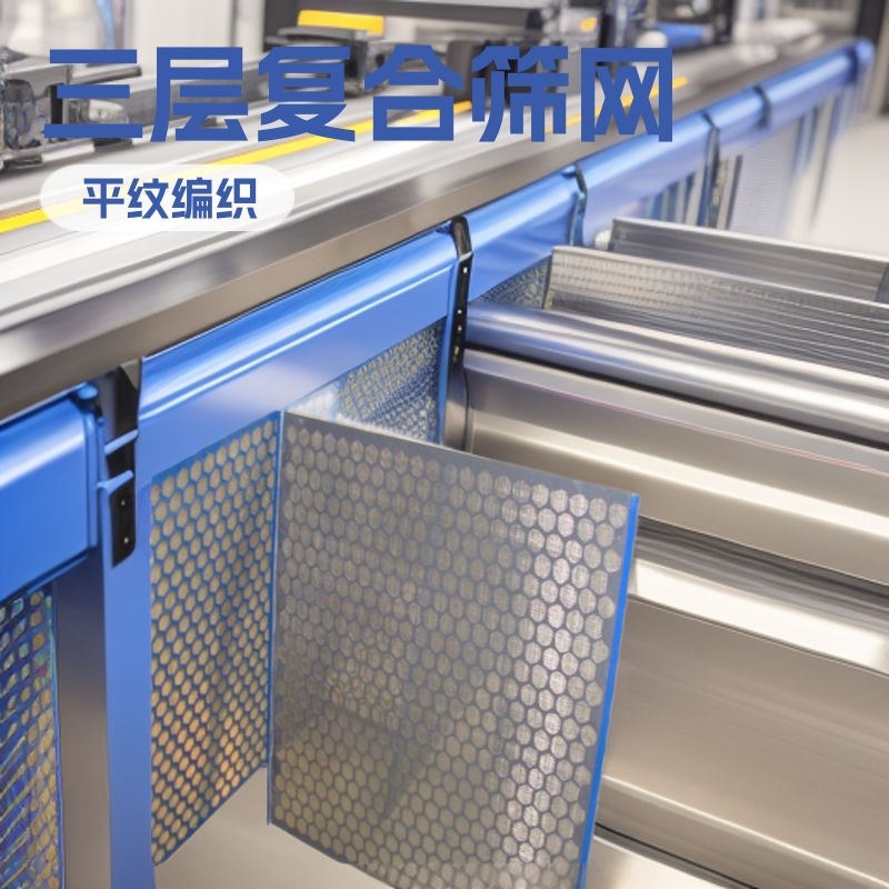 坎特龙石油振动筛网由2层不锈钢网1层钢板粘合成石油泥浆振动筛网