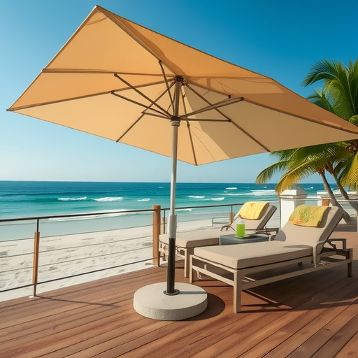 Customized Outdoor Parasol, High-End Courtyard Umbrella, Large Sun Umbrella 5× 5m Aluminum Alloy Center Column Luxury Extra Large Umbrella