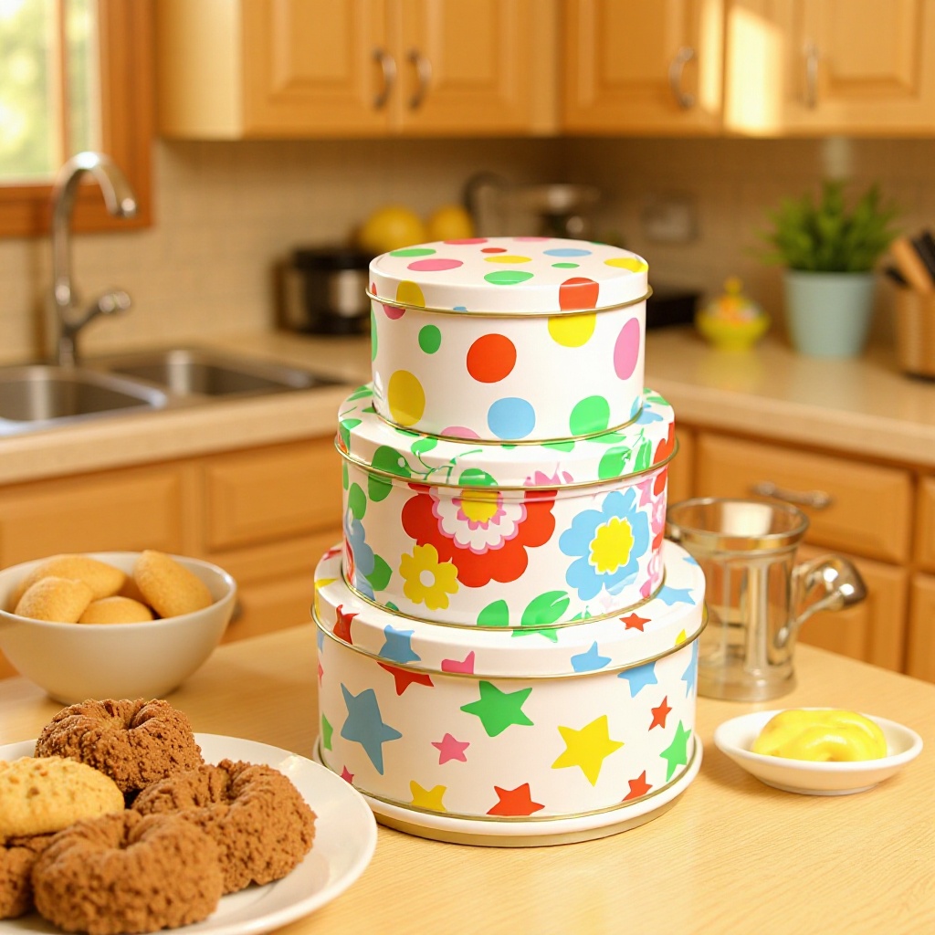 现模厂家】供应圆形套装铁罐，三套罐