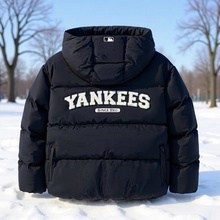 mlb 羽绒服经典学院风新款韩版加厚保暖男女情侣同款羽绒服外套厂