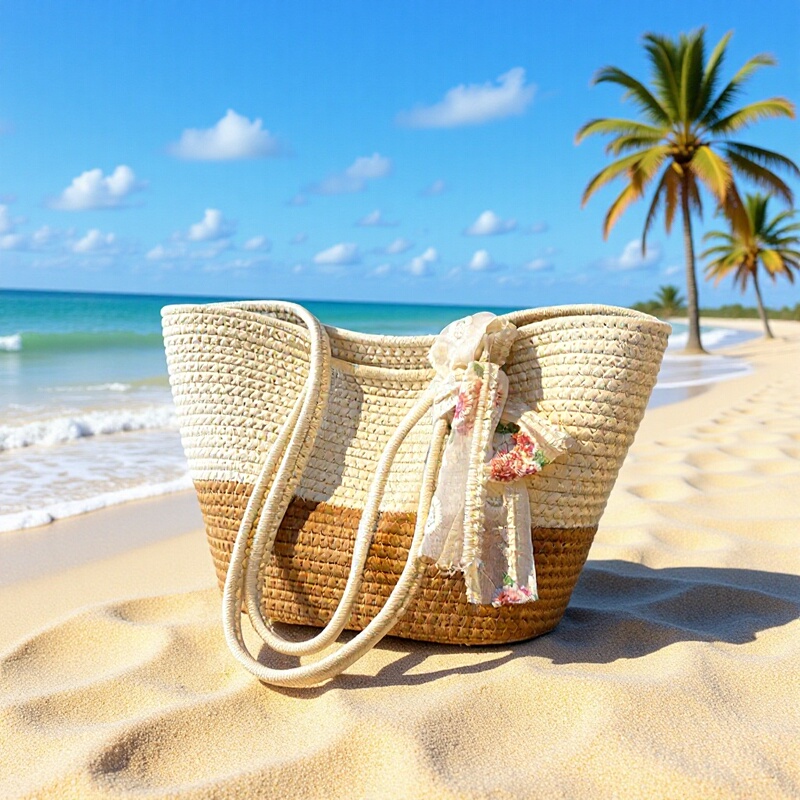 Large Capacity Woven Bag for Women, Fashionable Versatile Crossbody Bag, Trendy Single Shoulder Tote Beach Bag for Women, Beach Vacation