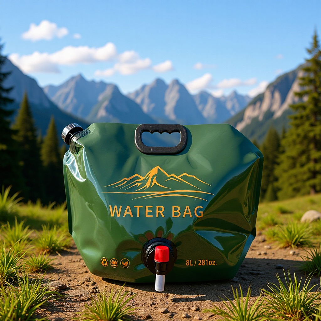 Manufacturer's Ready-Made Outdoor 8L Large-Capacity Water Storage Bag, Mountaineering, Travel and Camping Portable Foldableing Water Bag with Valve