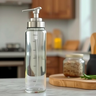High Temperature Resistant Glass Oil Pot Leak-proof Large Stainless Steel Soy Sauce Bottle Household Japanese Kitchen Seasoning Pot Raw Vinegar Pot