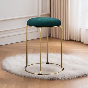 Light Luxury Dining Stool, Household Round Stool, Creative Storage Round Stool, Dining Table Stool, Fashionable Makeup Stool, Steel Stool Wholesale