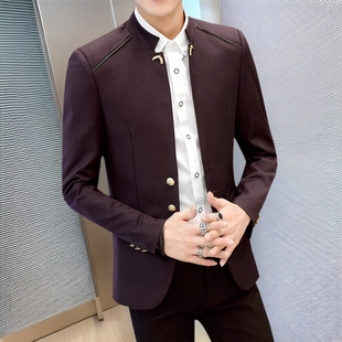 2025 Spring New Men's Casual Suits Handsome Small Suits Men's Wedding Dresses Men's Jackets Dropshipping Customization
