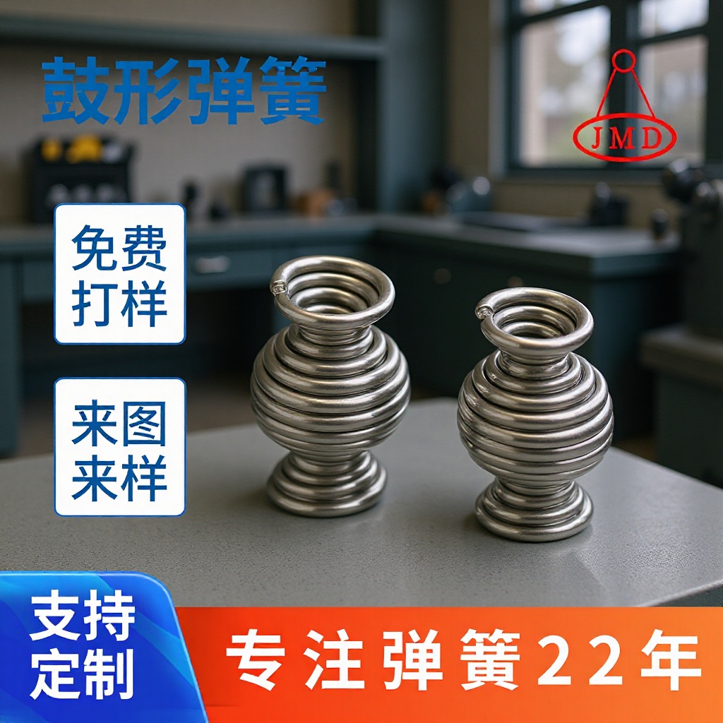 厂家鼓形弹簧五金压缩不锈钢工艺汽车天线异形减震弹性高弹力