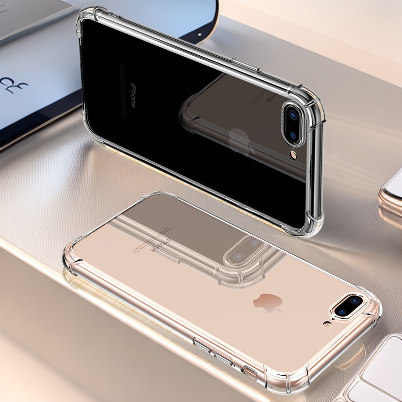 Suitable for Apple 7Plus Airbag Mobile Phone Case Iphone8 All-Inclusive Silicone Se2 Soft Shell Se3 Transparent 8P Air Cushion Case