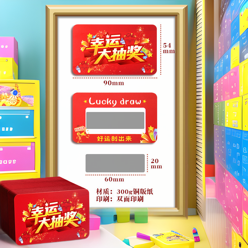 小学生奖励幸运刮刮卡生日礼物抽奖卷盲盒刮刮乐儿童奖励创意卡片