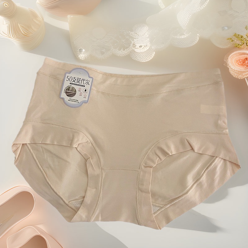 Fairy texture ~ 50S modal cotton seamless belly wrap hip antibacterial crotch plus size waist ladies underwear shorts