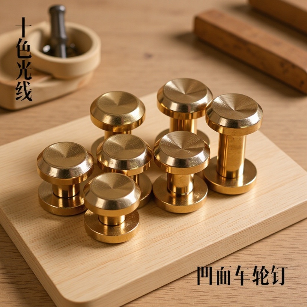 凹面车轮钉 黄铜皮带螺丝 箱包五金螺丝 非平面 面直径10mm