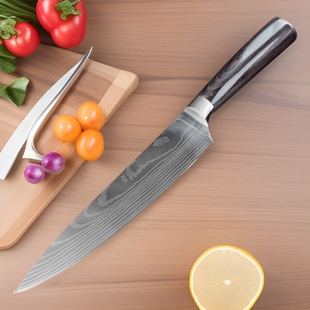 Foreign trade export cross-border supply of Japanese Damascus pattern stainless steel kitchen knives