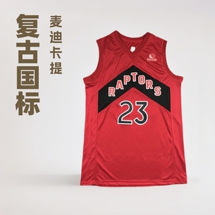 in stock Wholesale Raptors No. 1 McGrady No. 23 Van Freert Retro Edition Dense Embroidered Basketball Jersey Jersey Jersey Mesh