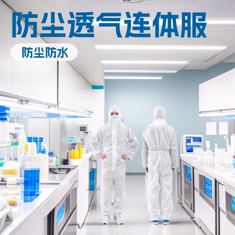 连体防护服一次性防尘透气膜工作服养殖场喷漆防水无纺布PP隔离衣