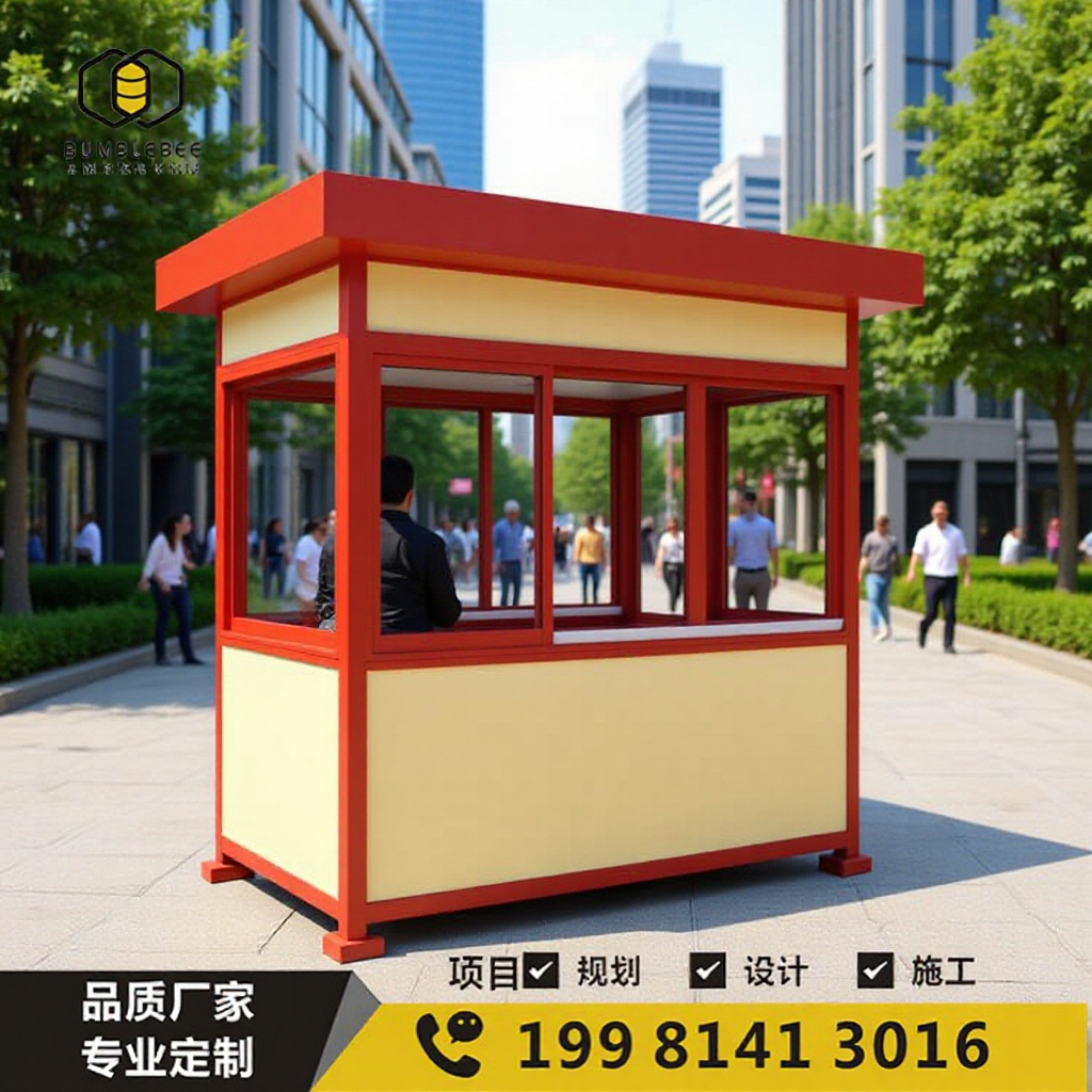 Post Security Pavilion Outdoor Property Movable Steel Structure Residential Area Guard Public Security Charge Duty Room Manufacturers