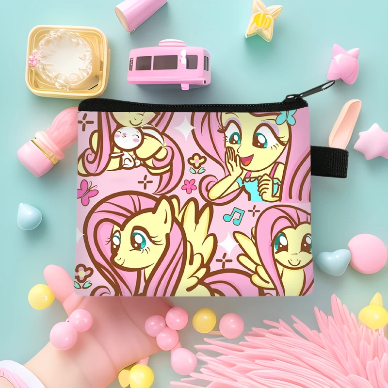 Новый трансграничный мини-кошелек для монет My Little Pony для девочек, мультяшная сумка для хранения, сверхлегкий держатель для карт на молнии, новый оптовый товар