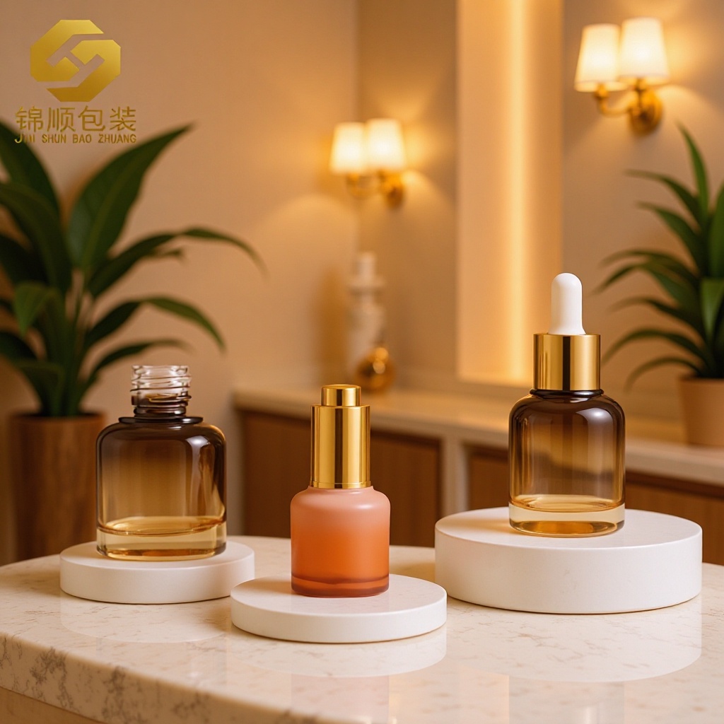 现货20ml厚底蛋糕瓶 30ml透明精华液滴管瓶 圆肩粉底液分装瓶