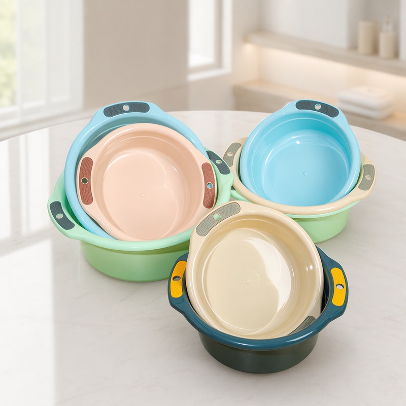 Washbasin household plastic binaural basin thickened extra large laundry basin drop-resistant student dormitory washbasin foot bath basin