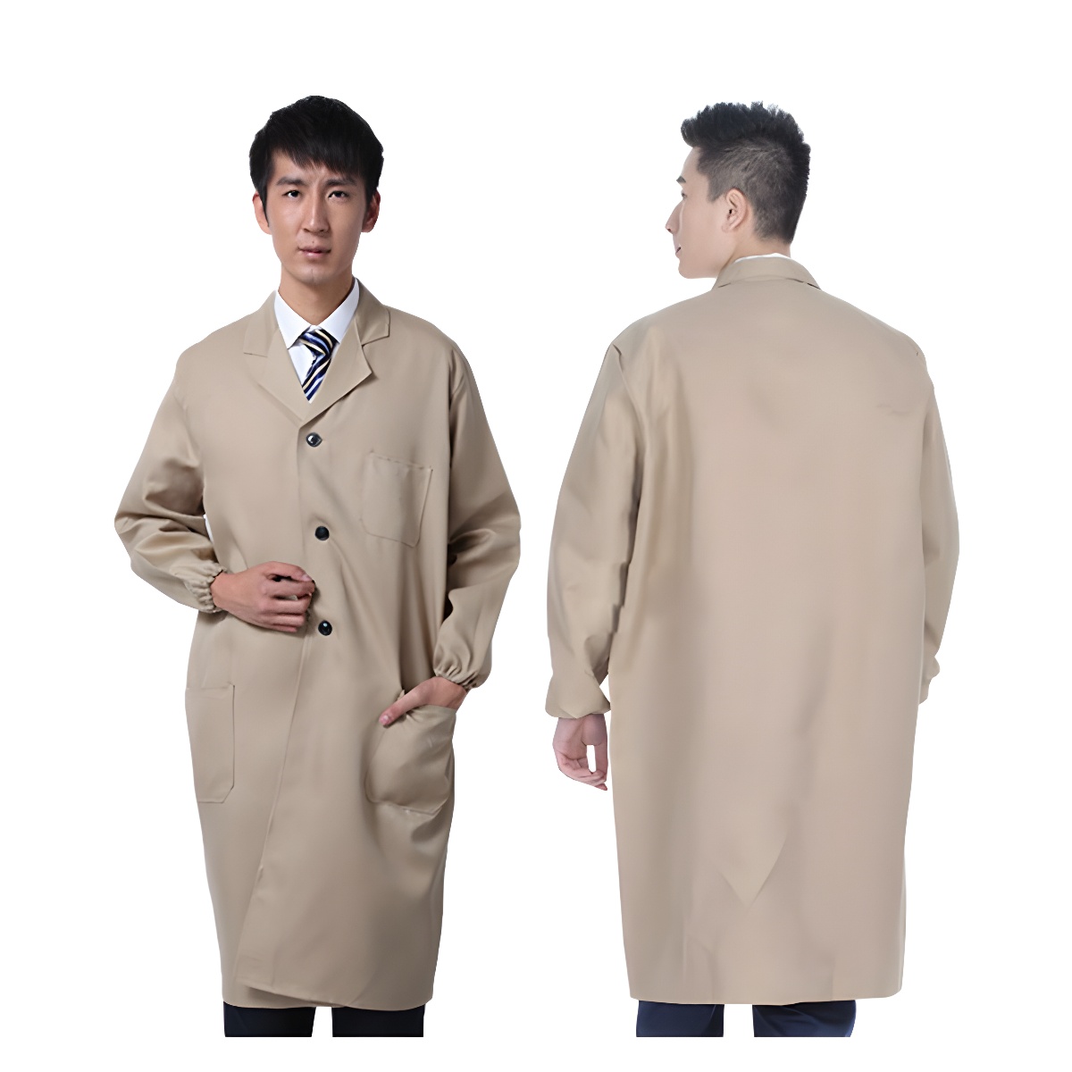 全锁边 加厚 涤卡 搬运服 劳保工装 防尘促销 工作服 蓝大褂印刷