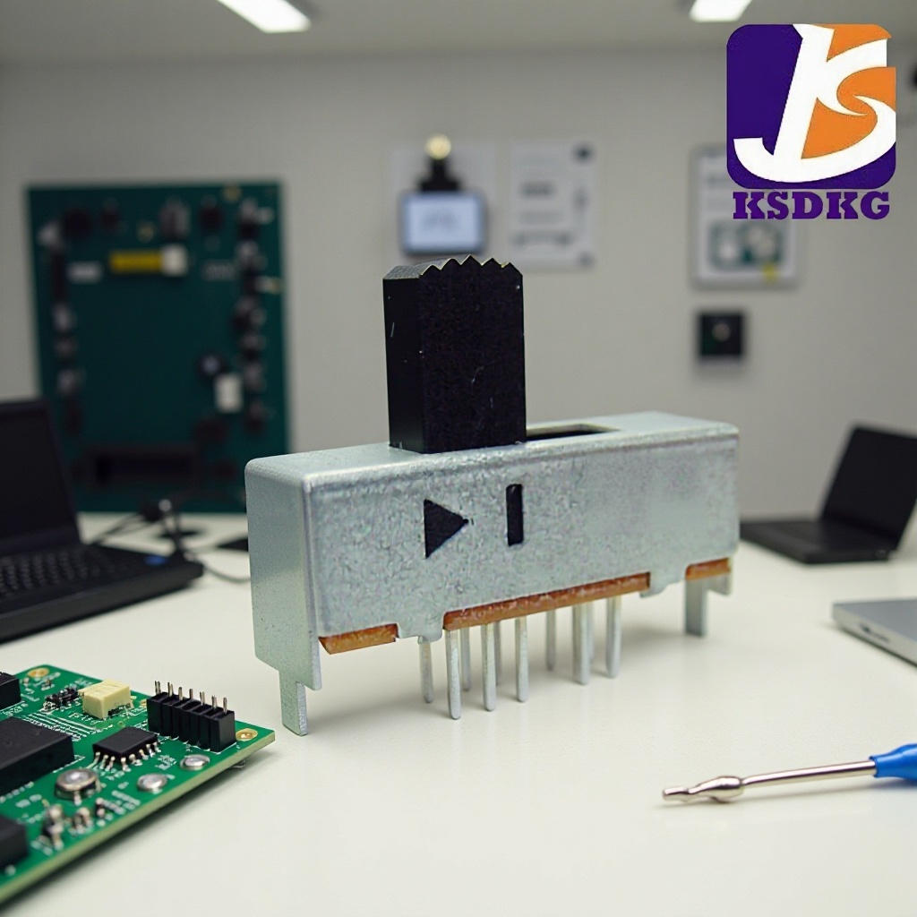 厂供2P4T拨码开关 四档拨动开关立式 直滑式滑动开关行程2mm 10脚