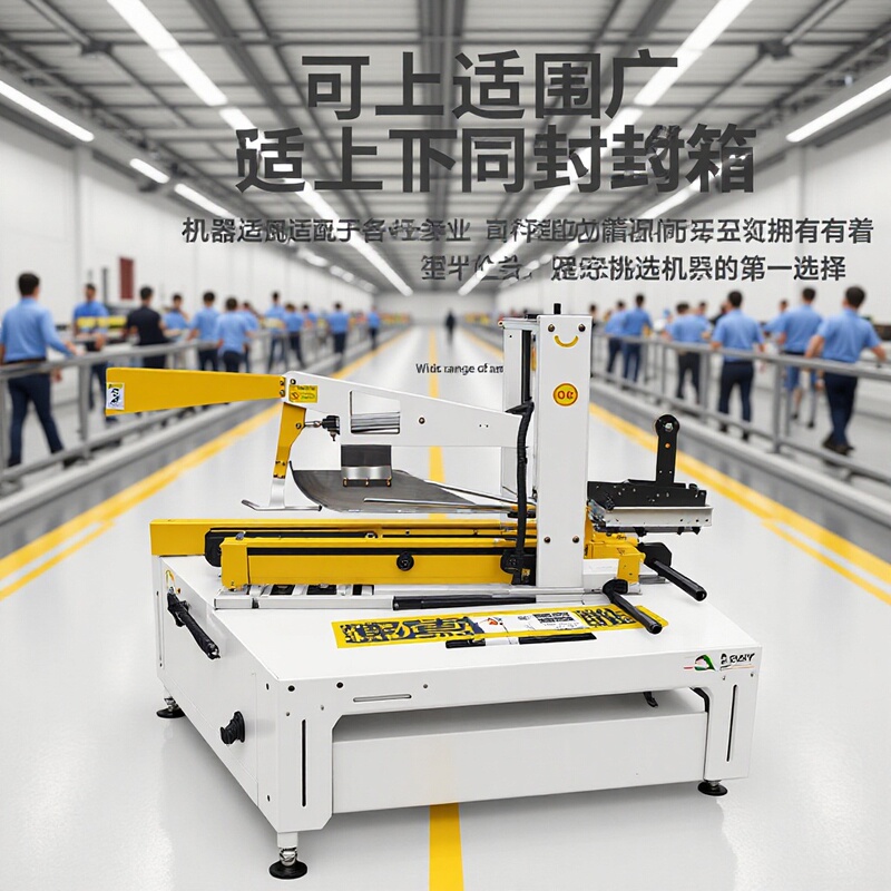 Manufacturer's Fully Automatic Tape Sealing and Labeling All-In-One Machine, Folding Cover I-Shaped Sealing Machine, E-Commerce Express Packaging Machine