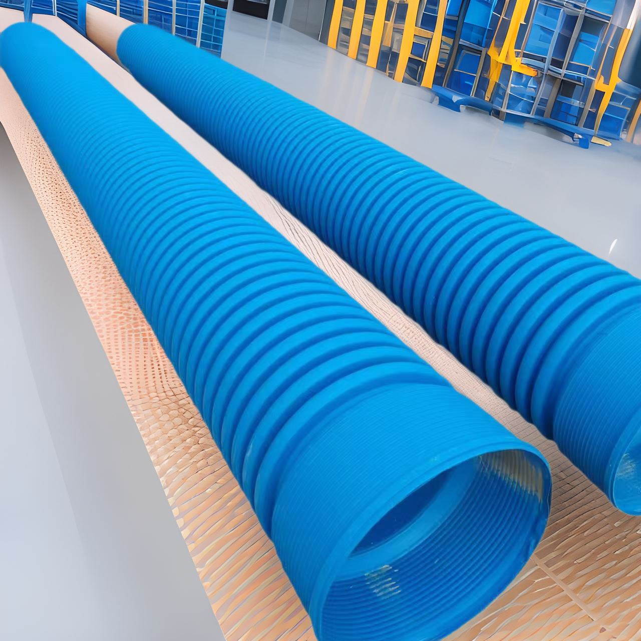 Shaanxi HDPE full performance double-wall corrugated pipe modified polyethylene SN10 drainage sewage pipe factory supply