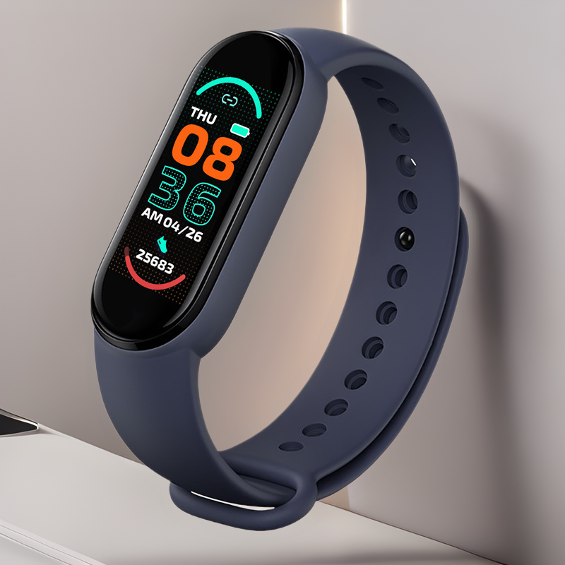 Cross-Border Qw66 Bluetooth Blood Glucose M6M7 Smart Bracelet Monitoring Heart Rate Blood Pressure Sleep Smart Watch Fast Charge