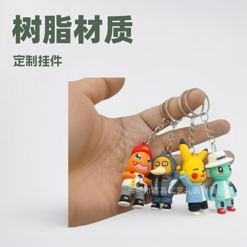公仔盲盒定制树脂挂件pvc钥匙扣潮玩摆件跨境出口迷你卡通