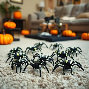 Horror spoof scary white flower spider Halloween April Fool's Day toys Amazon supply