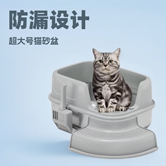 大ステンレス猫砂盆防食防漏超大型猫ペット猫ステンレス猫砂盆送猫砂シャベル