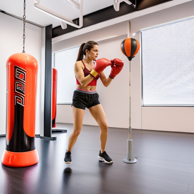 Height-Adjustable Boxing Ball, Home Boxing Trainer, Vertical Decompression Training, Dodge Boxing Speed Reaction Ball