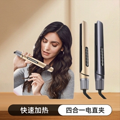 クロスボーダー専用ストレートヘッド四合一電直合板ダブル温度表示ヘアサロン専用カールバー工場卸売り