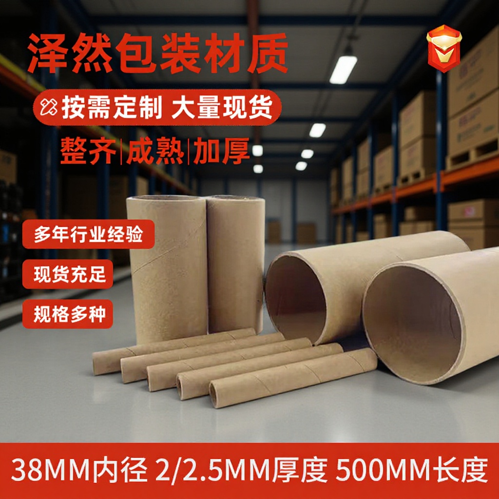 圆形牛皮纸纸筒厂家现货批发创意空心硬质快递物流打包包装卷筒
