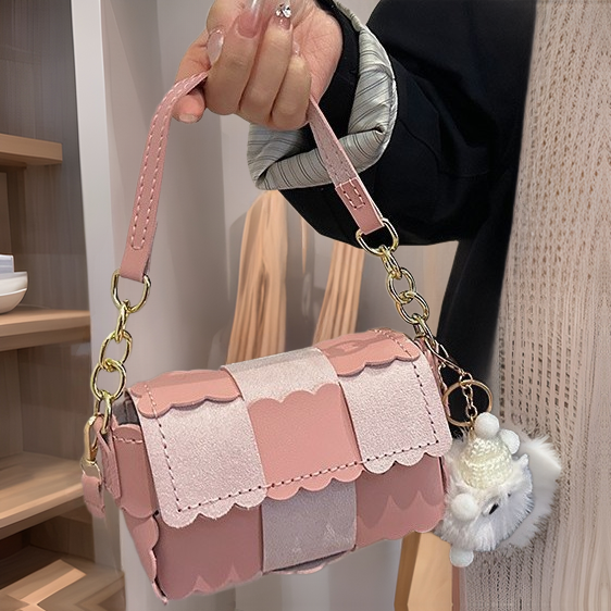 Handmade Woven Bag Biscuit Pillow Bag Diy Material Bag Homemade Gift Autumn and Winter Vintage Crossbody Small Square Bag for Women