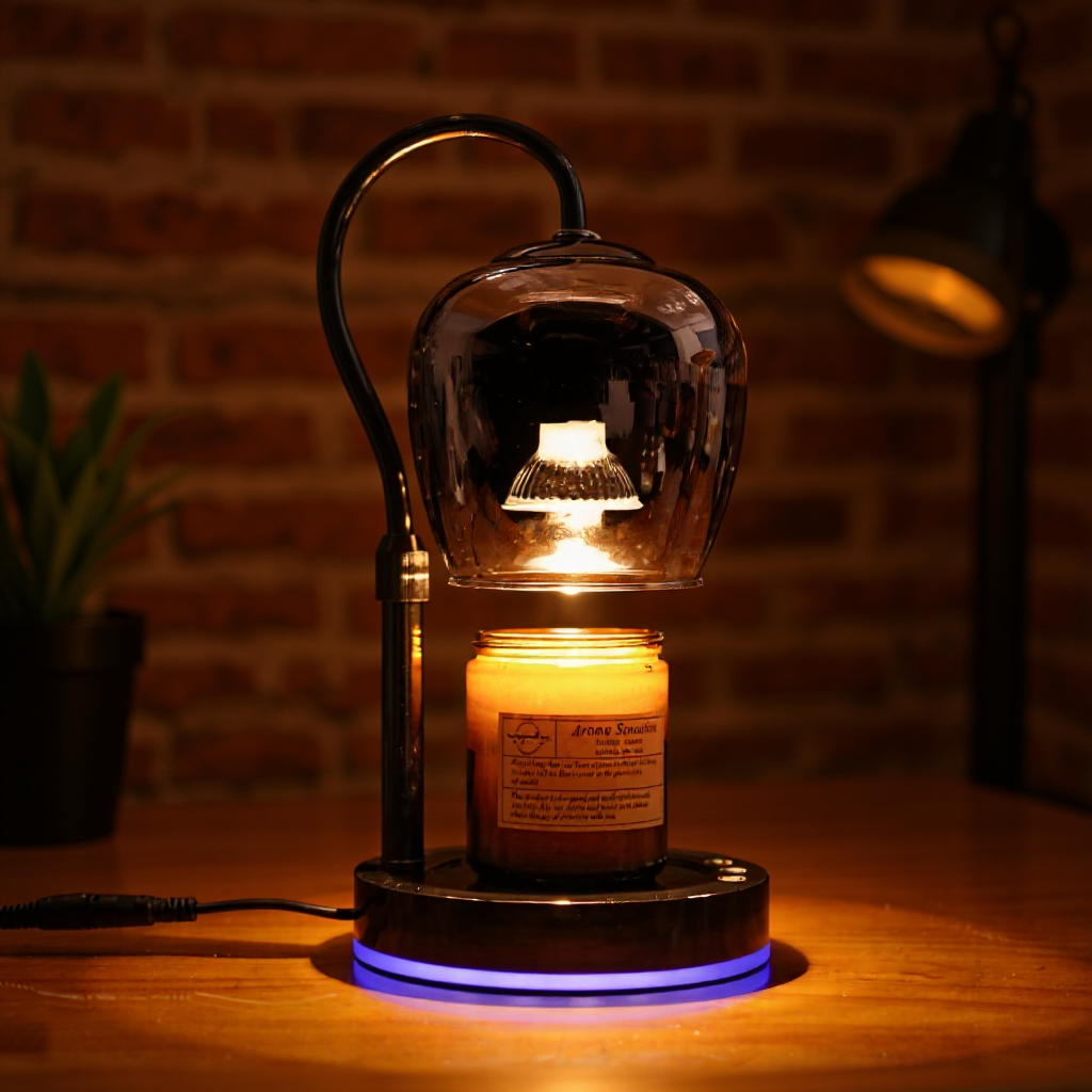 Cross-Border 24V2A Wine Glass Style Aromatherapy Wax Melting Lamp European and American High-End Atmosphere Lamp Ash Glass Aromatherapy Lamp