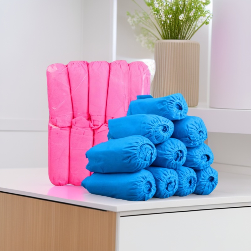 Disposable Non-Woven Shoe Covers Thickened and Enlarged for Indoor Household Repeated Use Dust-Proof and Anti-Slip Foot Covers Wholesale Breathable